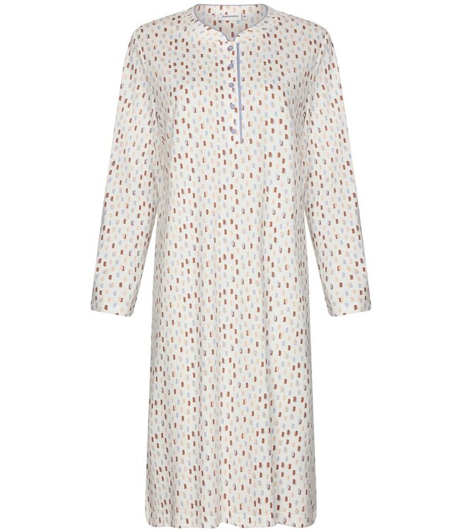 ladies cotton nightdress with buttons 'pastel dashes'