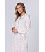 ladies cotton nightdress with buttons 'pastel dashes'