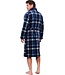 trendy warm flannel fleece wrap-over morninggown 'cool checks'
