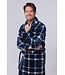 trendy warm flannel fleece wrap-over morninggown 'cool checks'