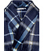 trendy warm flannel fleece wrap-over morninggown 'cool checks'