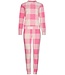 Roze polar-fleece lounge-pyjamaset 'chunky checks'