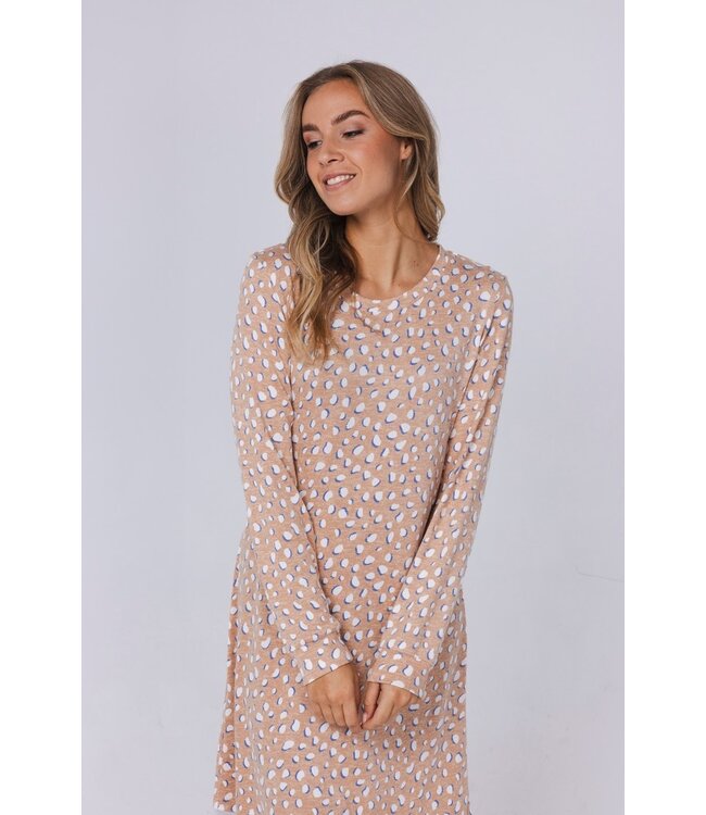 Warm, fleece lounge-nachthemd 'crazy bubbles'