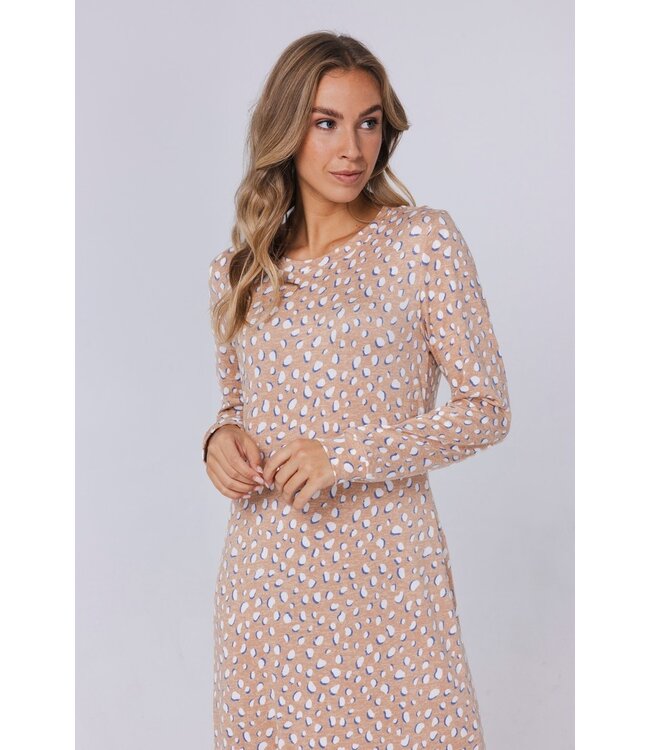 warm, home lounge fleece nightdress 'crazy bubbles'