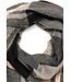 warm, one size dark grey scarf with tassels 'fashion blocks'