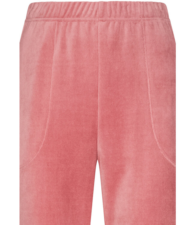 soft velvet home lounge pyjama with cuffs 'horizontal stripes'