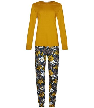 Pastunette Dames pyjama set met lange mouwen van katoen-modal 'forest flowers'