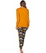 Dames pyjama set met lange mouwen van katoen-modal 'forest flowers'