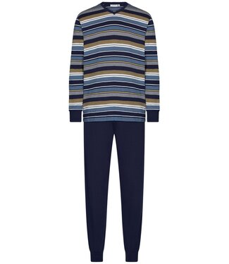 Pastunette for Men men's organic cotton v-neck pyjama set 'just stripes'
