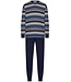 Pastunette for Men Heren pyjamaset van biologische katoen met V-hals 'just stripes'