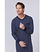 men's long sleeve v-neck organic cotton nightshirt 'brick blocks'