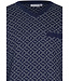 men's long sleeve v-neck organic cotton nightshirt 'brick blocks'