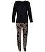 Pastunette Premium Luxe Ecovero viscose-elastaan lounge pyjamaset met knopen 'abstract art'