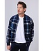trendy warm flannel fleece home suit with zip 'cool checks'