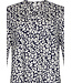 Donkerblauwe, katoen-modal dames pyjama met knopen 'little flowers'