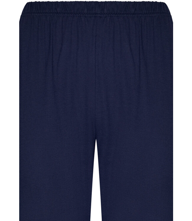 midnight blue cotton-modal pyjama with buttons 'little flowers'