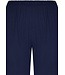 Donkerblauwe, katoen-modal dames pyjama met knopen 'little flowers'