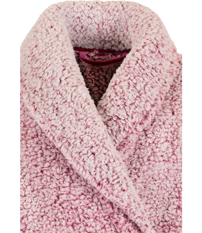 Zachte teddy-fleece ochtendjas met shawlkraag 'fabulous teddy bear'