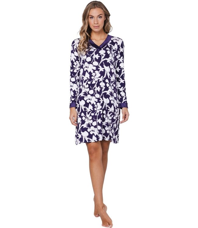ecovero viscose, luxury lounge nightdress 'floral garden'