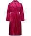 soft flannel fleece red wrap-over morninggown 'dotty circles'