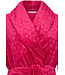 soft flannel fleece red wrap-over morninggown 'dotty circles'