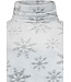 ladies soft embossed flannel fleece poncho 'silver snowflakes'