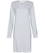 Pastunette long sleeve organic cotton nightdress with buttons 'little dotty circles'
