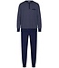 Pastunette for Men Heren pyjamaset van biologische katoen met lange mouwen en knopen 'brick blocks'