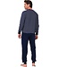 men's long sleeve organic cotton pyjama set with buttons 'brick blocks'
