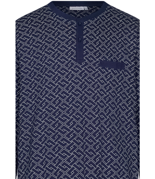 men's long sleeve organic cotton pyjama set with buttons 'brick blocks'