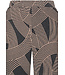 Luxe lounge pyjamaset voor dames met V-hals 'abstract art'