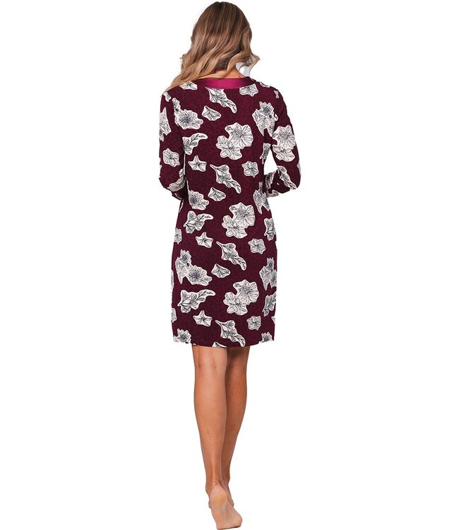 ecovero viscose, luxury lounge nightdress 'bold blooms'