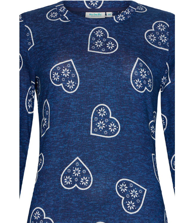 ladies warm fleece home lounge-pyjama 'snow time'