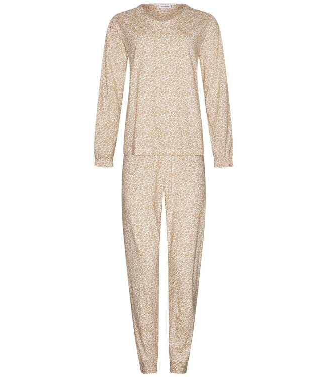 Dames pyjama met lange mouwen van bio-katoen ‘chic flowers’
