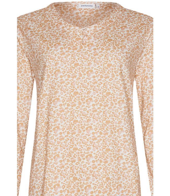 Dames pyjama met lange mouwen van bio-katoen ‘chic flowers’