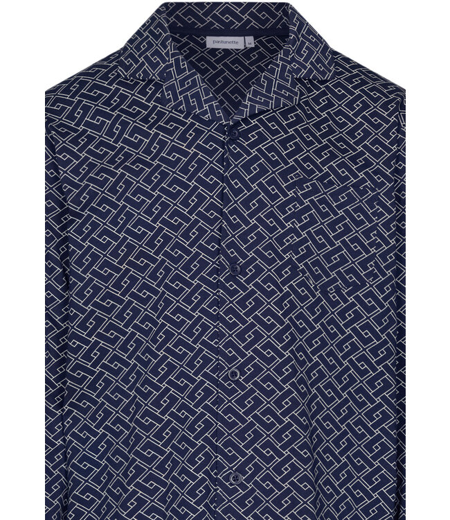 men's full button organic cotton pyjama 'brick blocks'