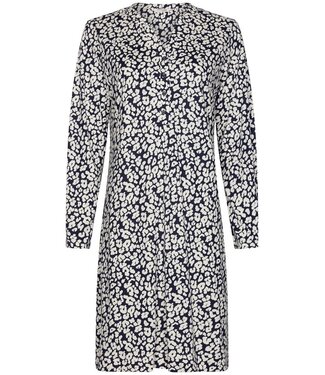 Pastunette Premium midnight blue cotton-modal nightdress with buttons 'little flowers'