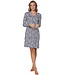 midnight blue cotton-modal nightdress with buttons 'little flowers'