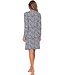 midnight blue cotton-modal nightdress with buttons 'little flowers'
