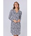 midnight blue cotton-modal nightdress with buttons 'little flowers'