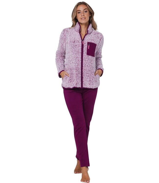 soft teddy fleece ladies home lounge suit 'fabulous teddy bear'