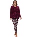 Korte, rode, coral-fleece kimono/huisjas met ceintuur 'chic comfort'