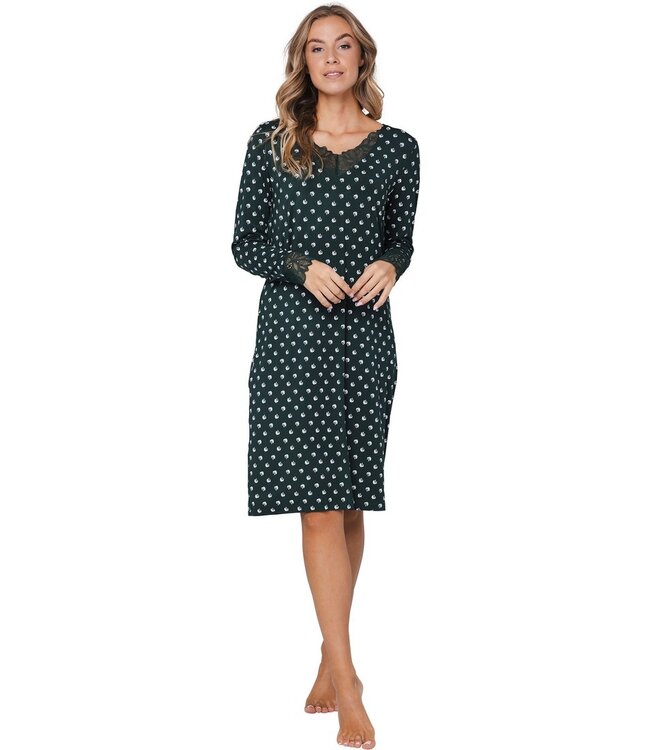 Luxe modal-mix nachthemd lange mouwen 'mini boutique charm'