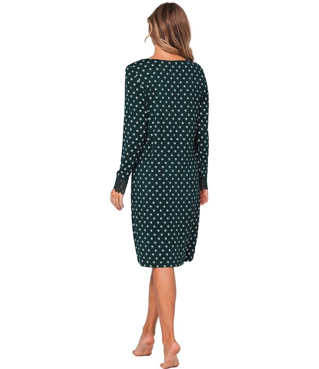 Luxe modal-mix nachthemd lange mouwen 'mini boutique charm'