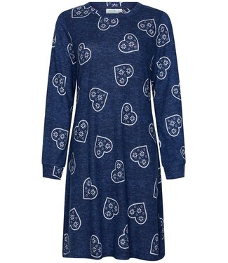 Rebelle Warme fleece lounge-nachthemd voor dames 'snow time'