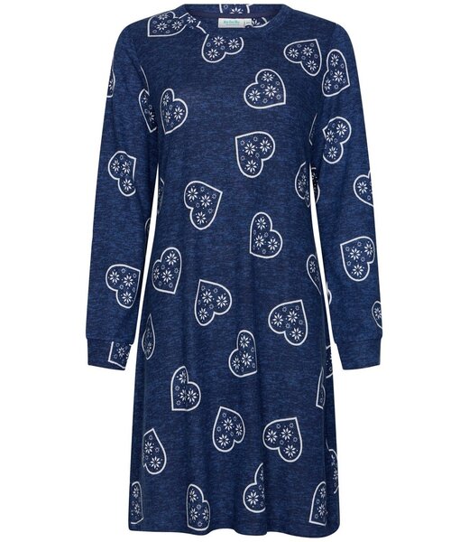 Rebelle Warme fleece lounge-nachthemd voor dames 'snow time'