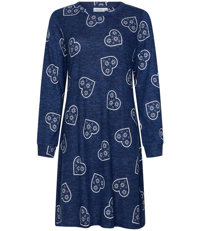 ladies warm fleece home lounge-nightdress 'snow time'