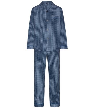 Robson Doorknoop herenpyjama van 100% katoen-flanel 'coloured circles'