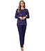 Luxe lounge pyjama met knopen van ecovero viscose 'floral garden'