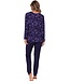 Luxe lounge pyjama met knopen van ecovero viscose 'floral garden'